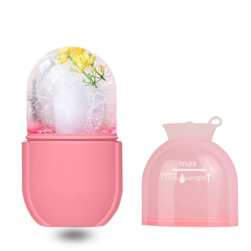 Ice Roller for Face Eyes and Neck Ice Cube Mold Beauty Skin Care Gua Sha Tools Brightens Skin Reusable Facial Treatment Tools