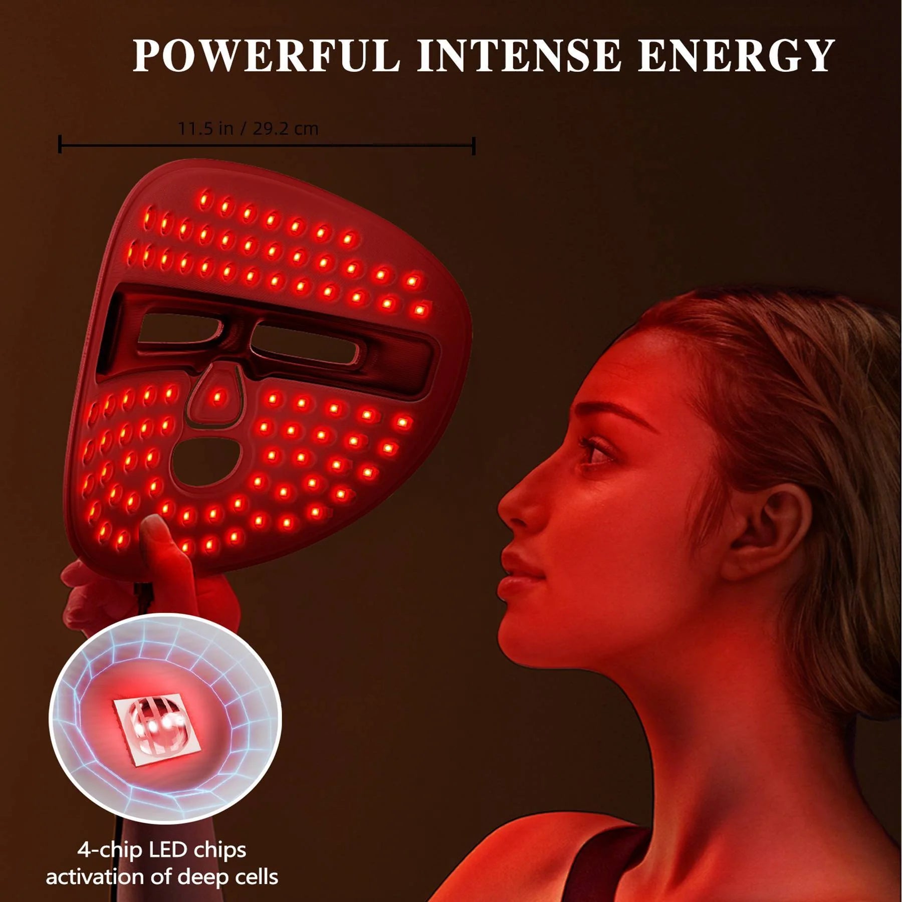 Led Mask Facial Treatment Tool, Red Light Therapy Mask