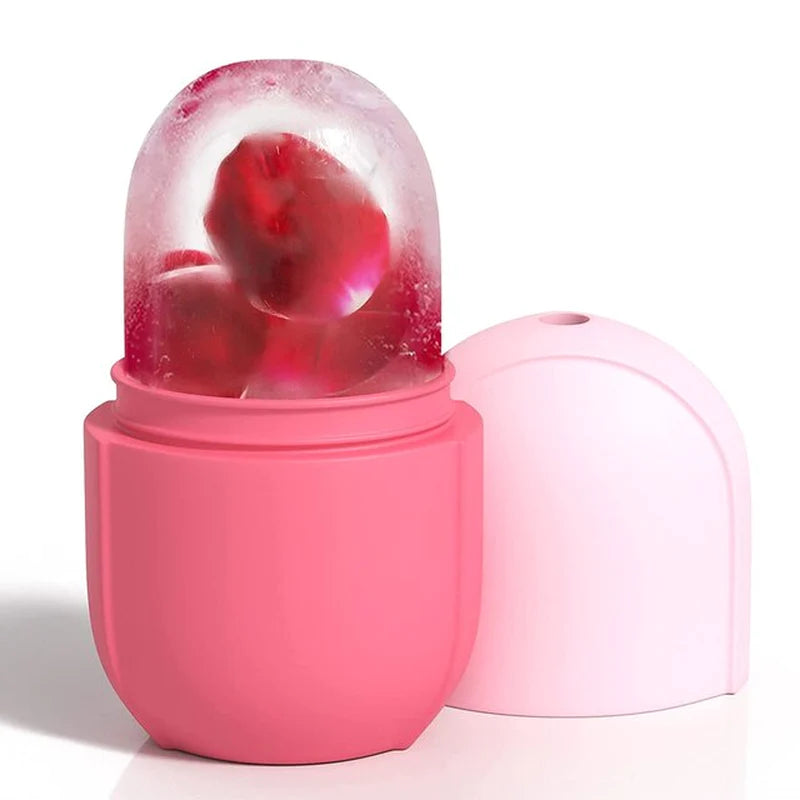 Ice Roller for Face Eyes and Neck Ice Cube Mold Beauty Skin Care Gua Sha Tools Brightens Skin Reusable Facial Treatment Tools