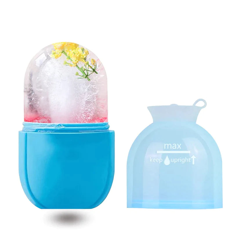 Ice Roller for Face Eyes and Neck Ice Cube Mold Beauty Skin Care Gua Sha Tools Brightens Skin Reusable Facial Treatment Tools