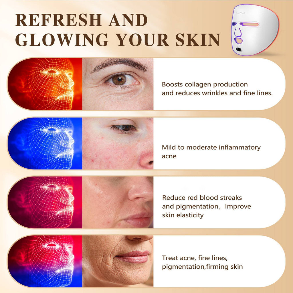 Led Mask Facial Treatment Tool, Red Light Therapy Mask